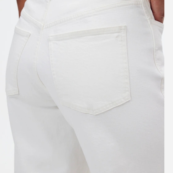 Madewell Curvy Perfect Vintage Wide Leg Crop Jeans W33 Tile White NWT NU078 - Picture 2 of 11